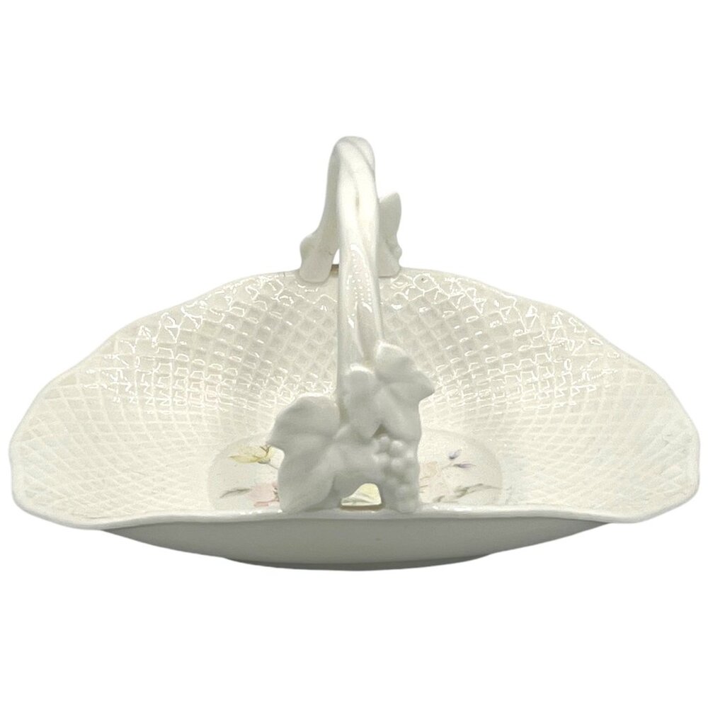 Mikasa Bone China Floral Basket With Handle - Pastel Garden B1645 Naumi Japan - Picture 9 of 15